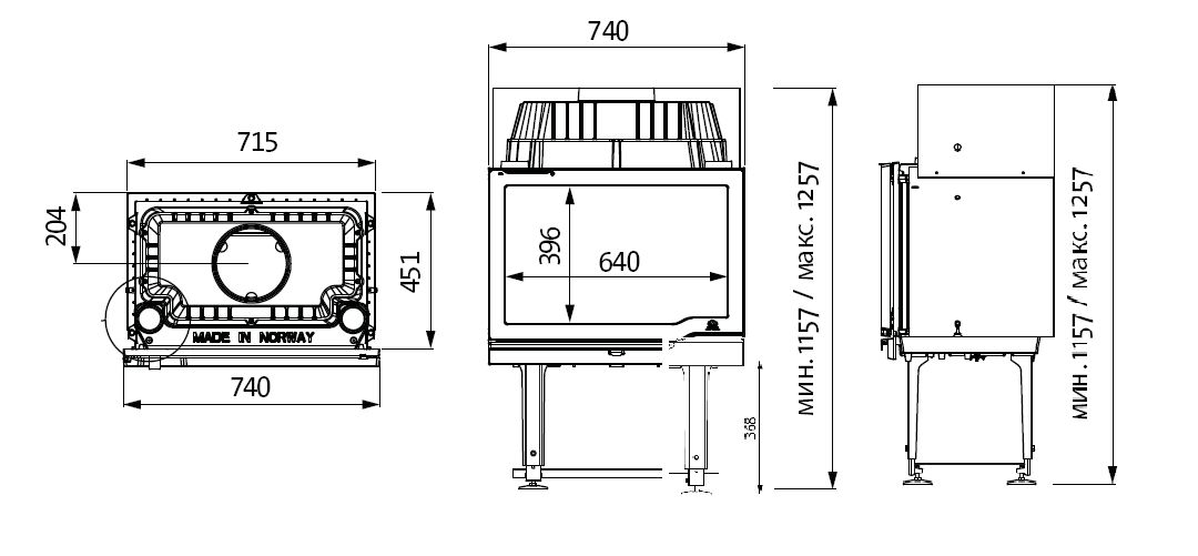 установка камина jotul i570 Flat
